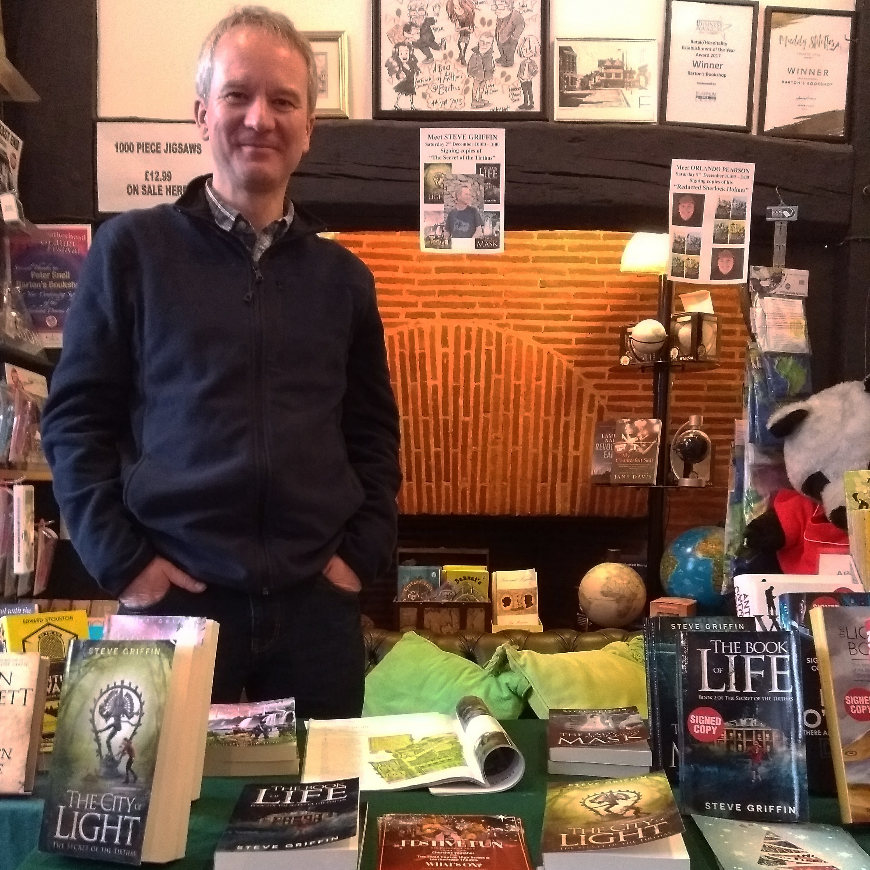 Book signing at Barton's bookshop